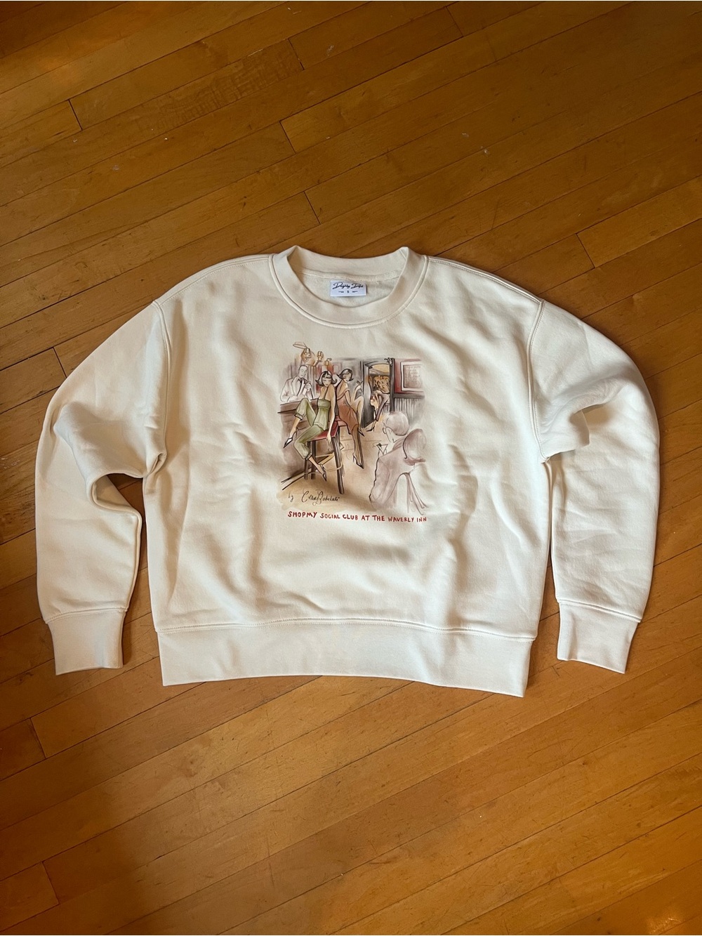 Women's Sm NYFW ‘26 ShopMy x Waverly Inn Cream Graphic Crewneck Sweatshirt BNWOT